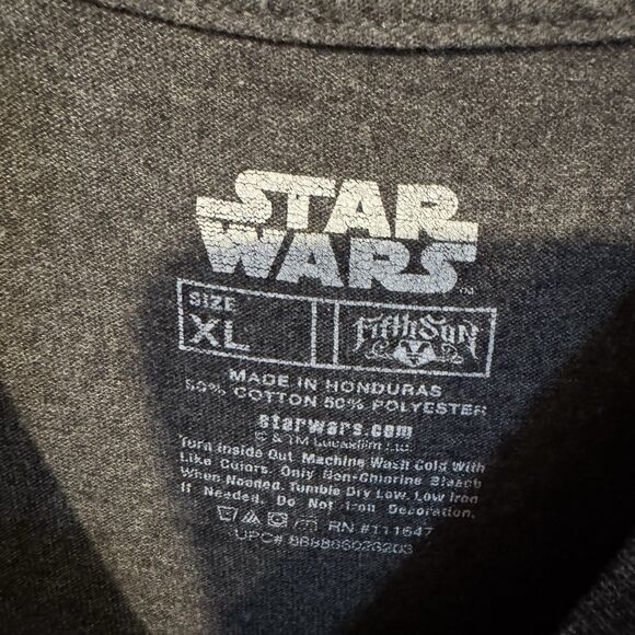 Star Wars Darth Vader Selfie Graphic T-Shirt Men's SS Gray Sz XL Sith Lord - Picture 3 of 6